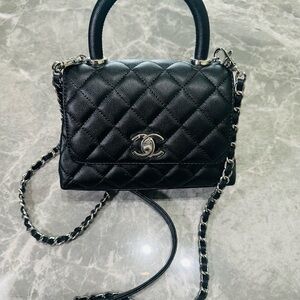 🖤CHANEL Classic Mini Square Black 🖤 Flap Bag Authentic Ladies Handbag Purse